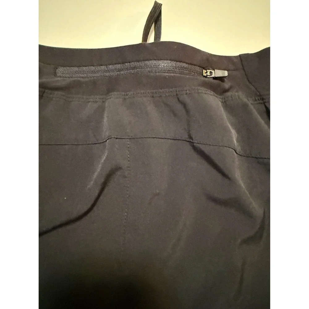 ASICS Mens Black Performance Running Jogger Pants Reflective Zip Pocket Size M